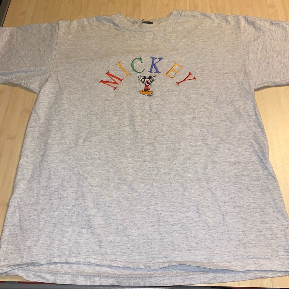 Vintage 90s Mickey Unlimited Embroidered Spellout Mouse T-Shirt Extra Large